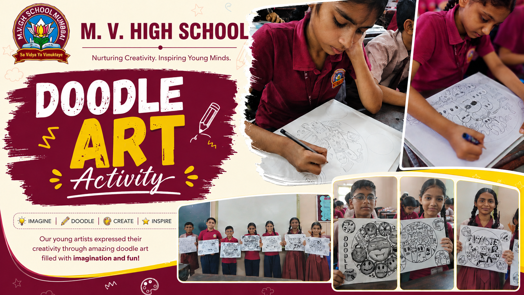 M.V. High School — Doodle art activity 