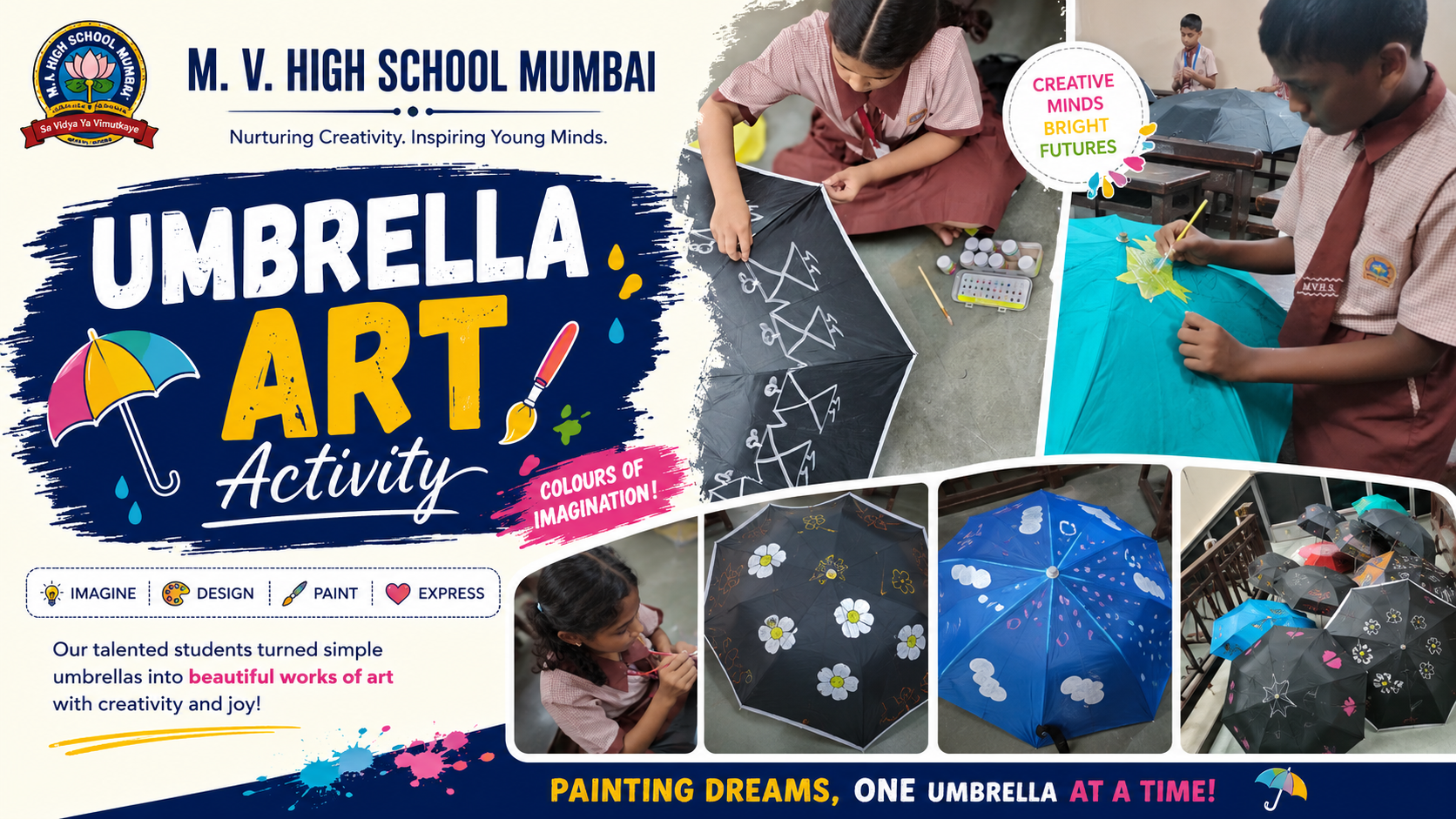 M.V. High School — Umbrella art activity